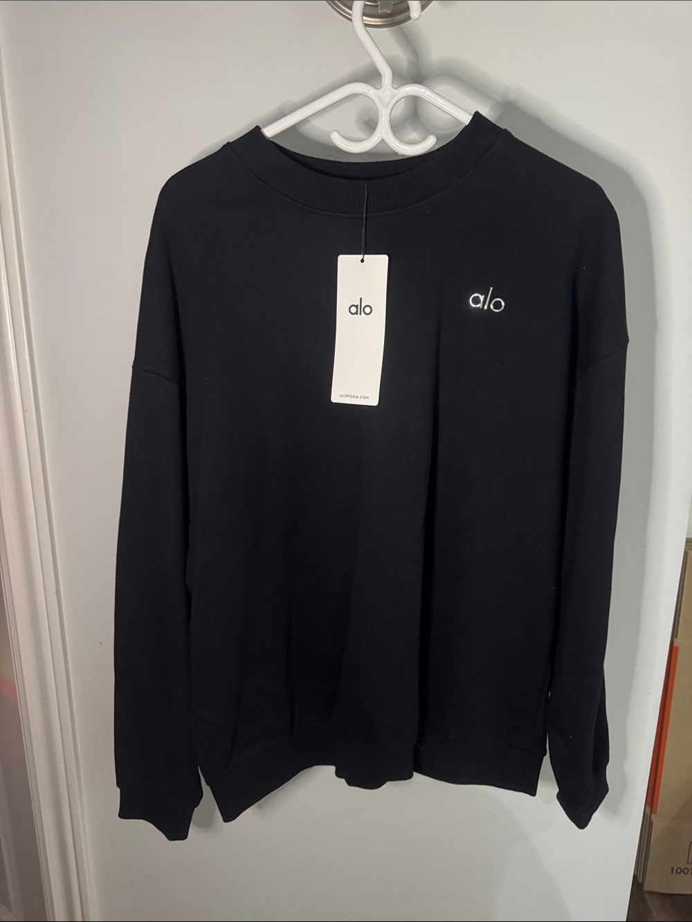 Ali Yoga Black Crewneck Sweater